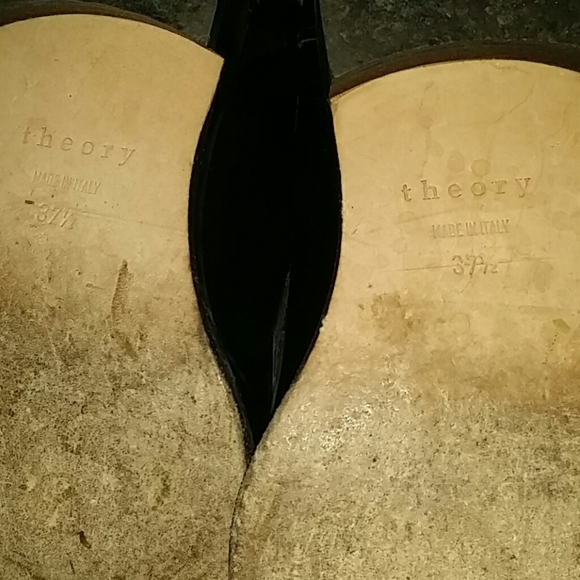 Theory Black Patent Loafers 37 1/2 - Picture 7 of 7